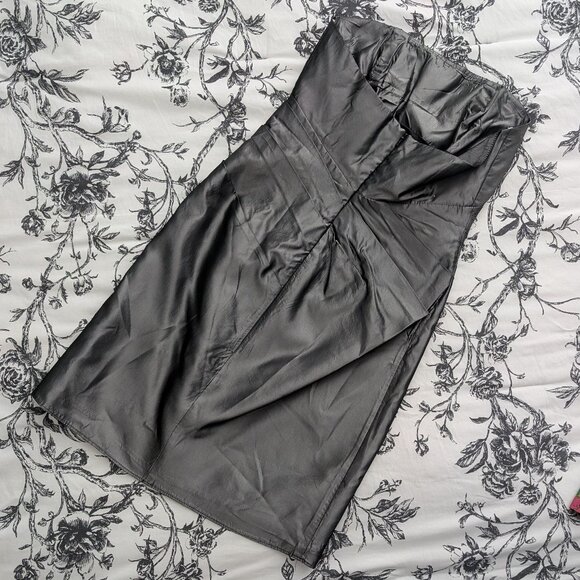 Mackenzie Michaels Strapless Mini Dress Grey Cocktail, Size 6/8 - Picture 4 of 5